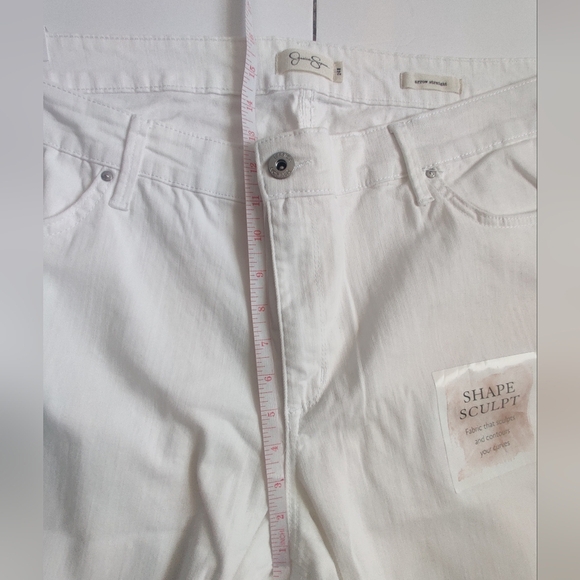 🆕 Jessica Simpson plus size curvy shape White Straight Leg Ankle Jeans_24W - Picture 5 of 9